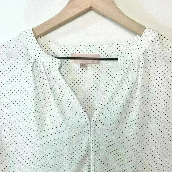 Philosophy Women’s Sheer Black and White Polka Dot Blouse Size XSmall - Picture 4 of 11